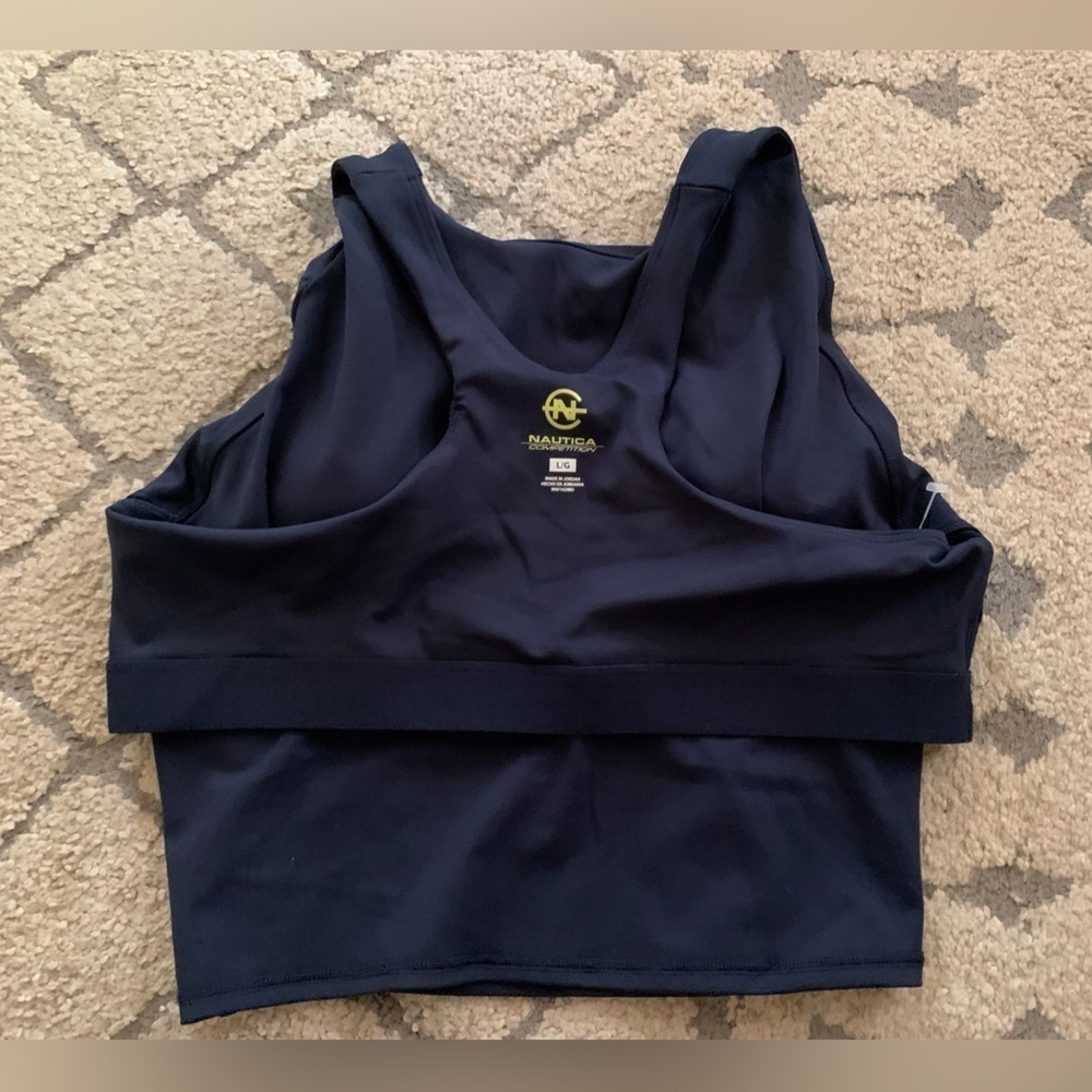 NWT Women's Nautica Competition Crop Top w / Built In Bra - Picture 8 of 10